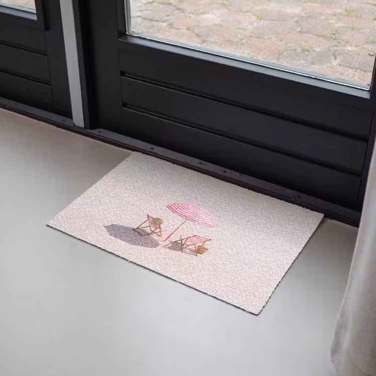 Deurmat - Strand - Parasol - Ligstoel - Zomer - Roze — 2