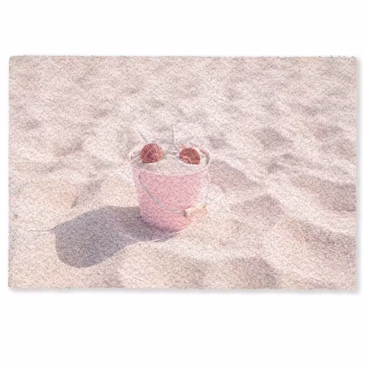 Deurmat - Strand - Schelpen - Zomer - Roze - Decoratie — 1