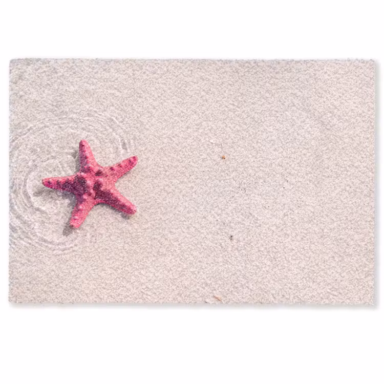 Deurmat - Zeeleven - Zeester - Strand - Roze - Water — 1