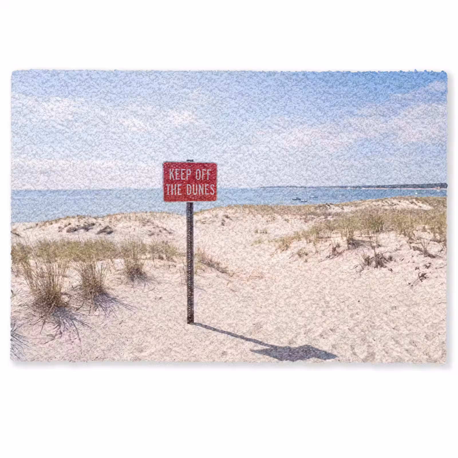 Deurmat - Duin - Bord - Kust - Landschap - Rood — 1