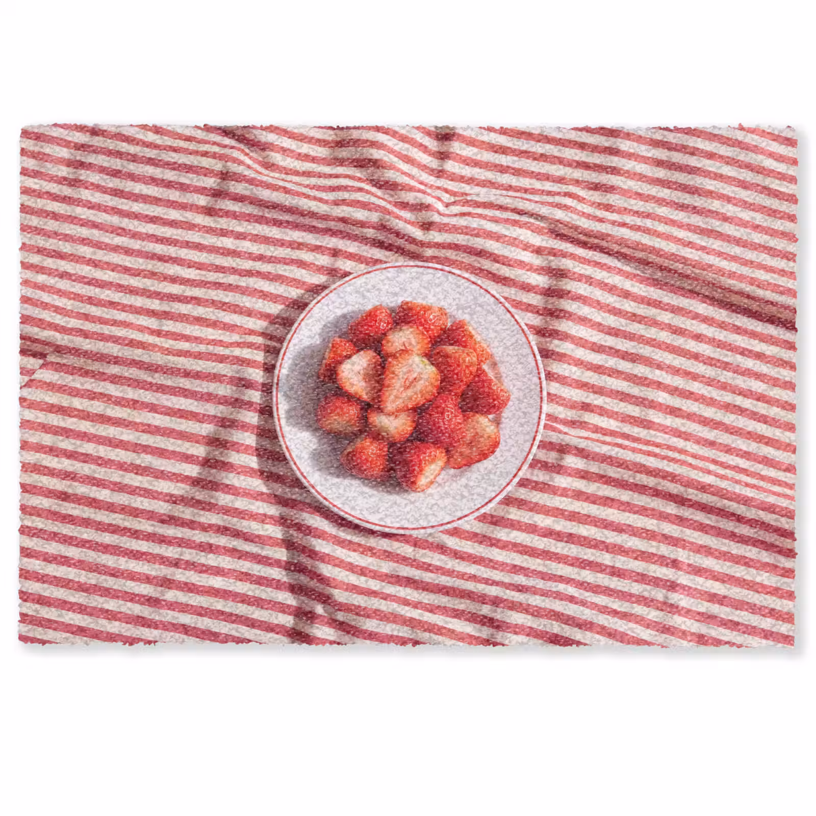 Deurmat - Eten - Aardbeien - Fruit - Zomer - Rood — 1