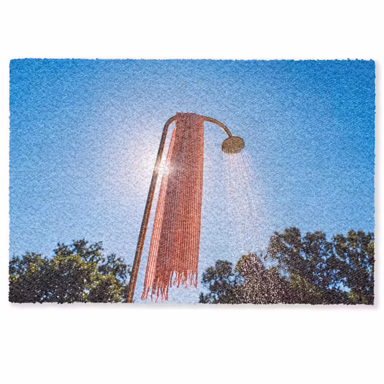 Deurmat - Douche - Water - Zomer - Blauw — 1