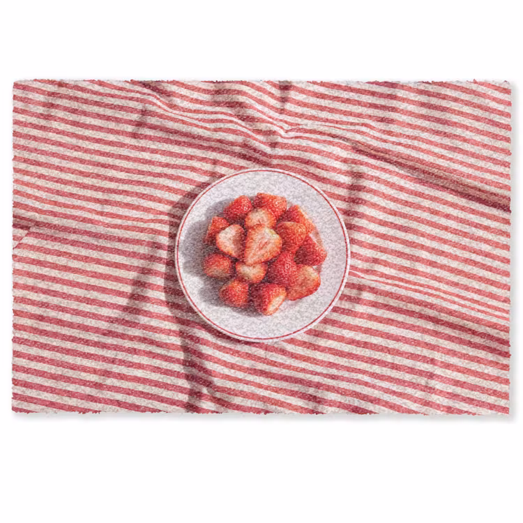 Deurmat - Eten - Aardbeien - Fruit - Zomer - Rood — 1