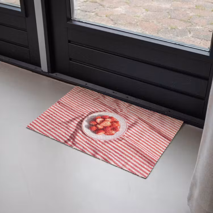 Deurmat - Eten - Aardbeien - Fruit - Zomer - Rood — 2