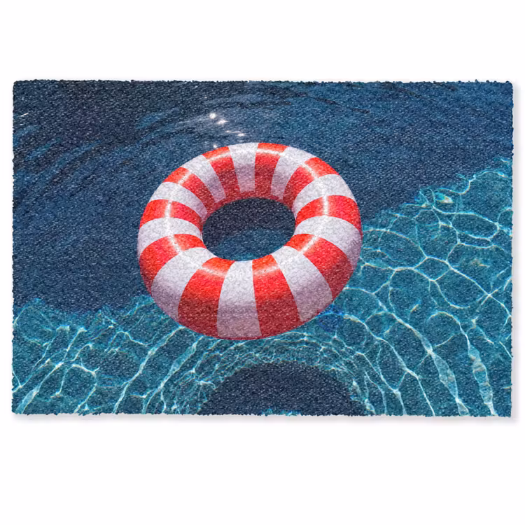 Deurmat - Recreatie - Water - Zomer - Rood - Wit — 1