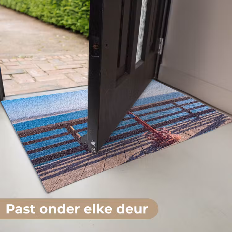 Deurmat - Vogel - Verrekijker - Kust - Zee - Blauw — 7