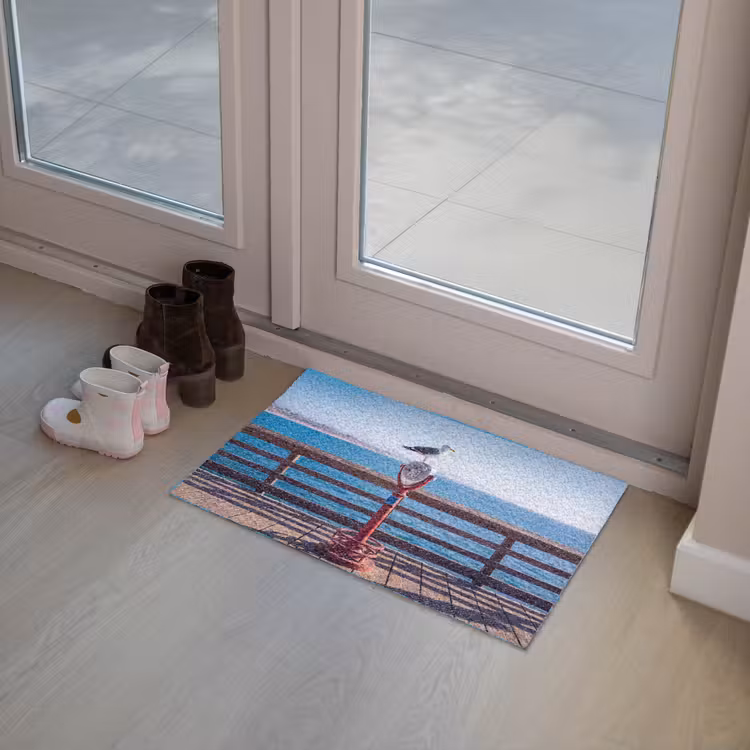 Deurmat - Vogel - Verrekijker - Kust - Zee - Blauw — 8