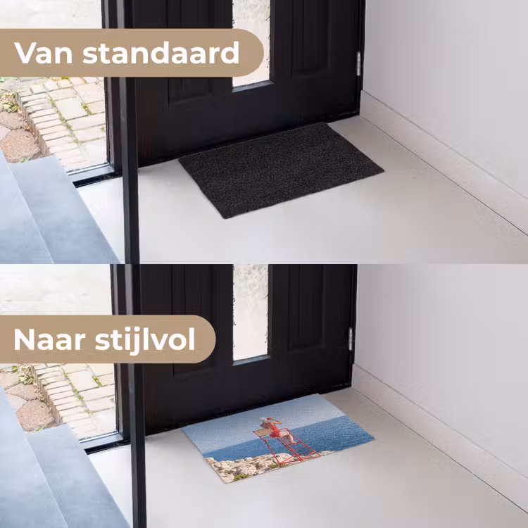 Deurmat - Vrouw - Zee - Kust - Verrekijker - Rood — 3