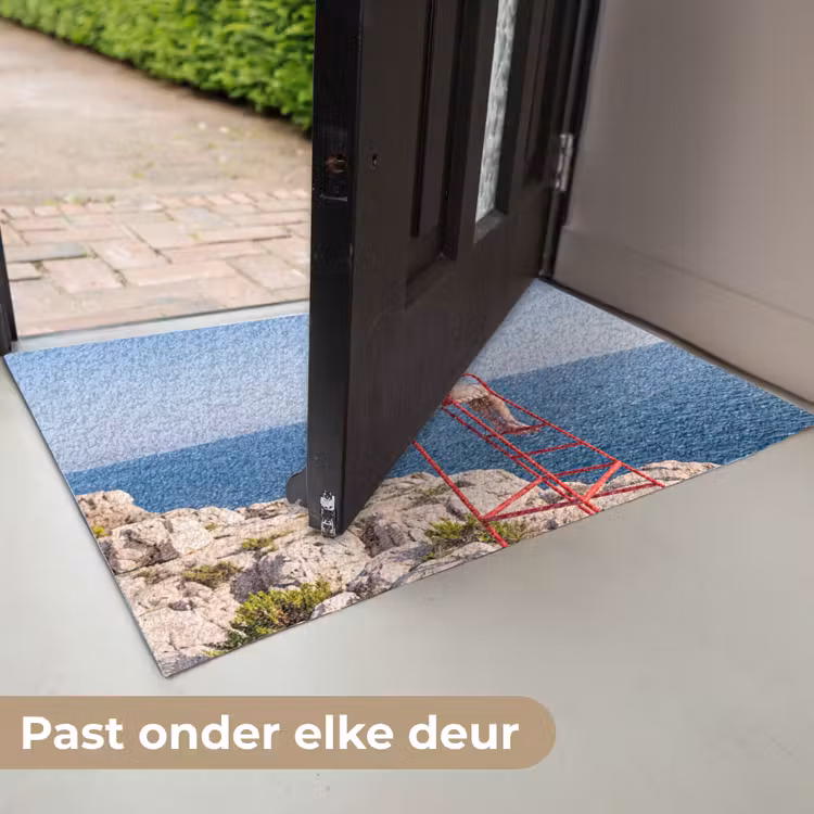 Deurmat - Vrouw - Zee - Kust - Verrekijker - Rood — 7
