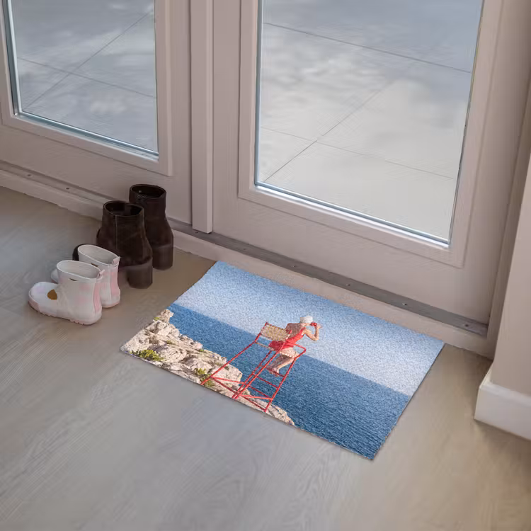 Deurmat - Vrouw - Zee - Kust - Verrekijker - Rood — 8