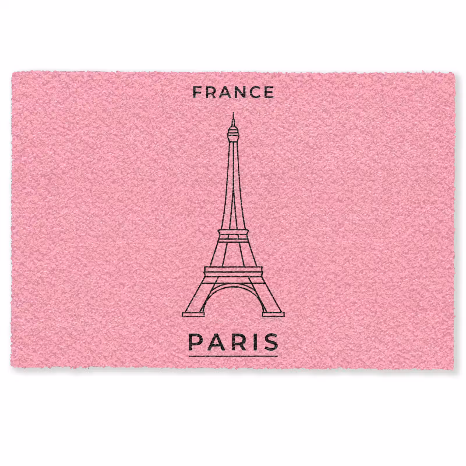 Deurmat - Eiffeltoren - Parijs - Architectuur - Minimalistisch - Roze — 1