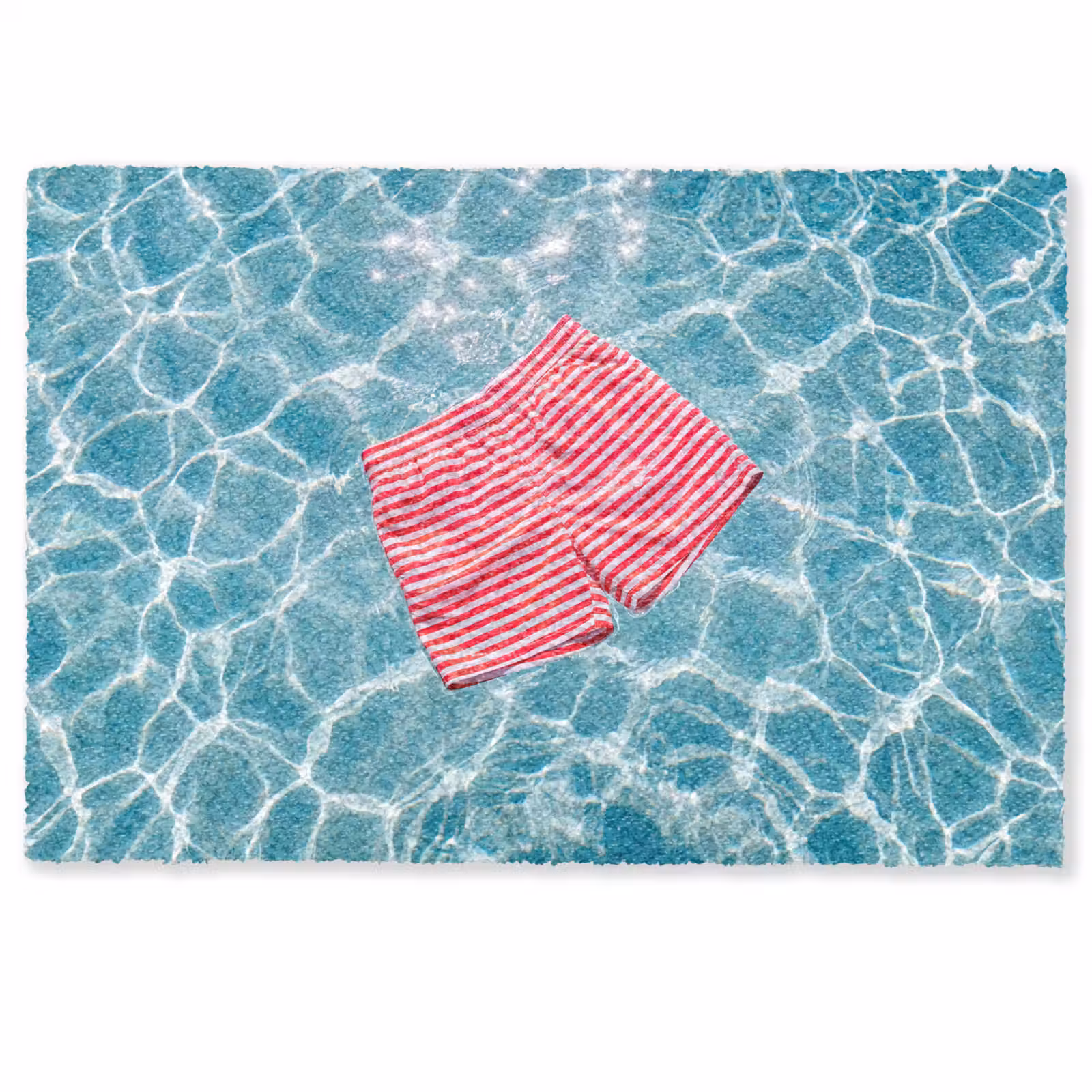 Deurmat - Zwemkleding - Gestreept - Water - Zomer - Rood-wit — 1
