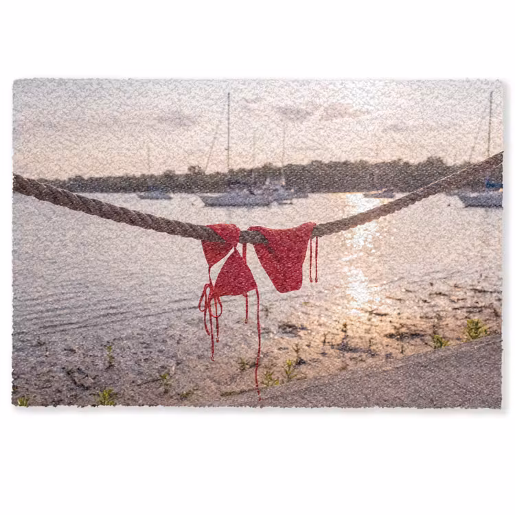 Deurmat - Badkleding - Rood - Zomer - Water - Zonsondergang — 1