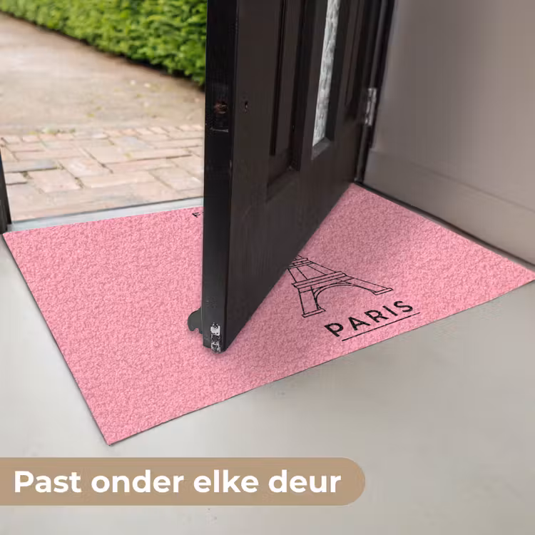 Deurmat - Eiffeltoren - Parijs - Architectuur - Minimalistisch - Roze — 7