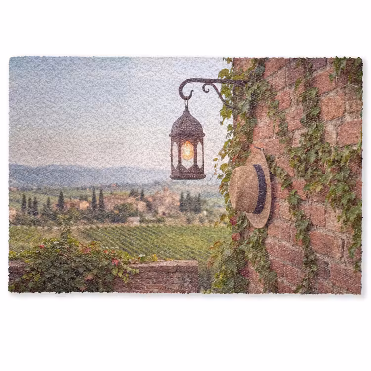 Deurmat - Lantaarn - Wijngaard - Landschap - Italiaans — 1