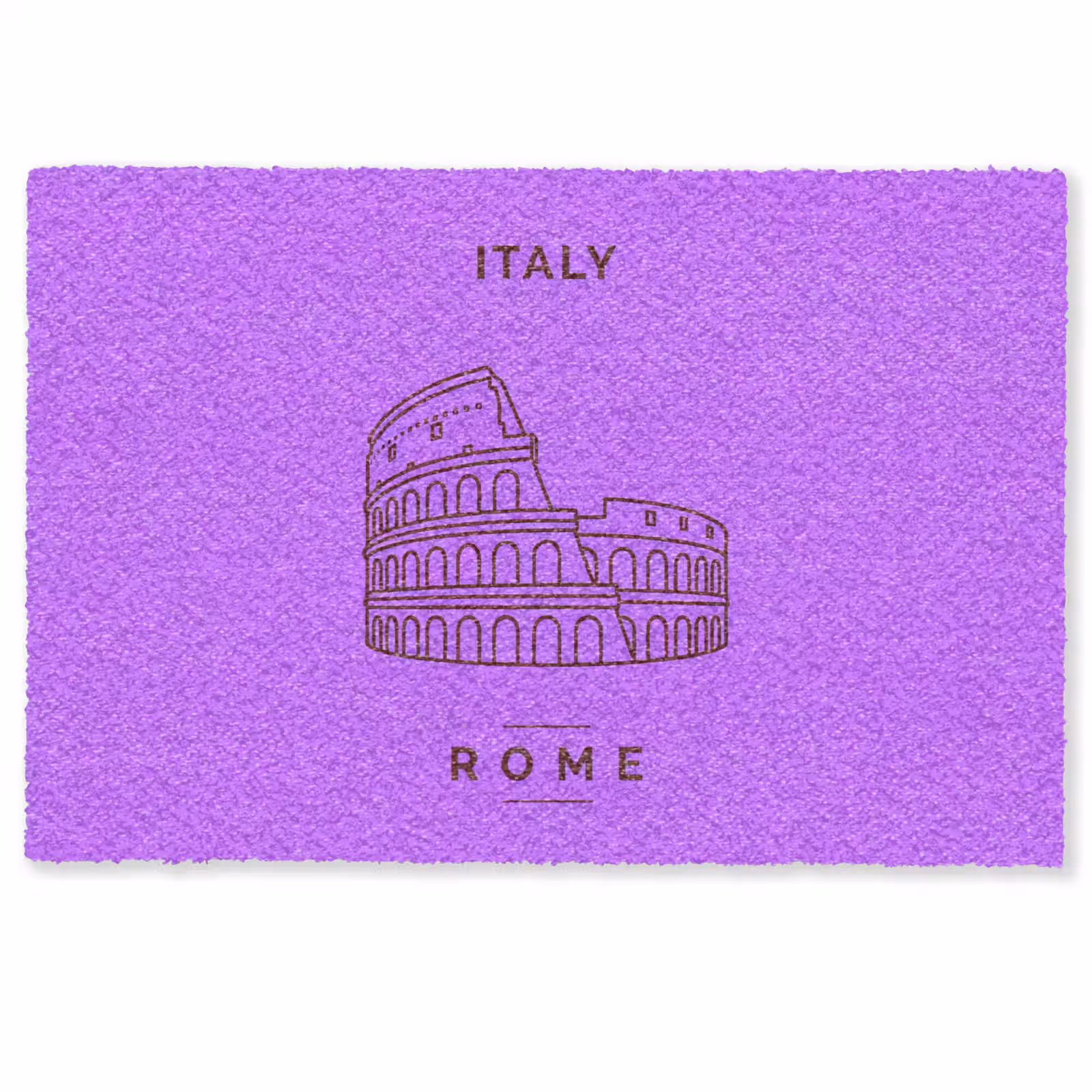 Deurmat - Architectuur - Colosseum - Rome - Minimalistisch - Paars — 1