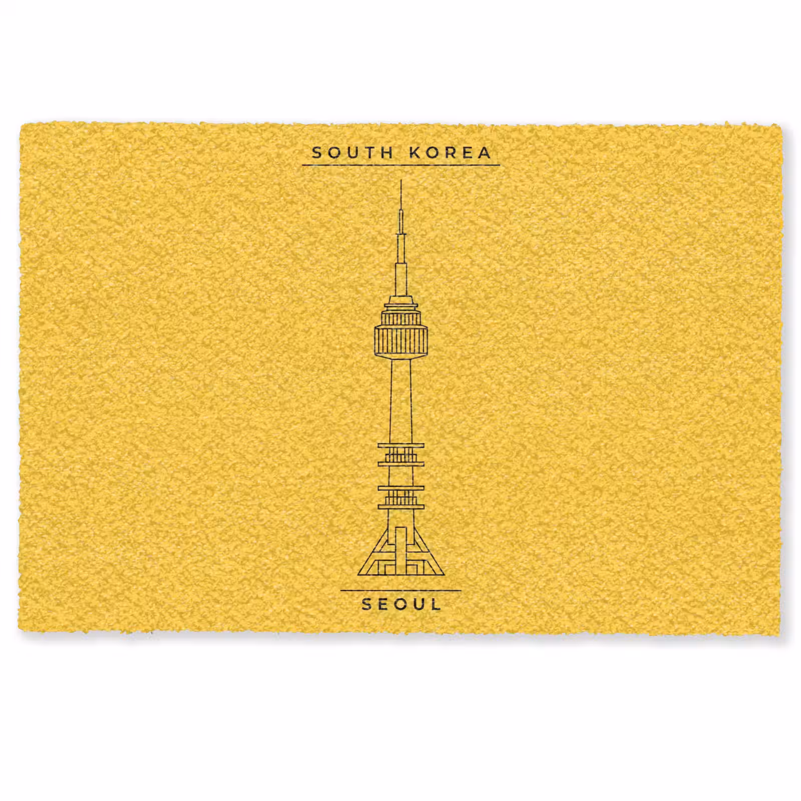 Deurmat - Toren - Seoul - Architectuur - Minimalistisch - Geel — 1