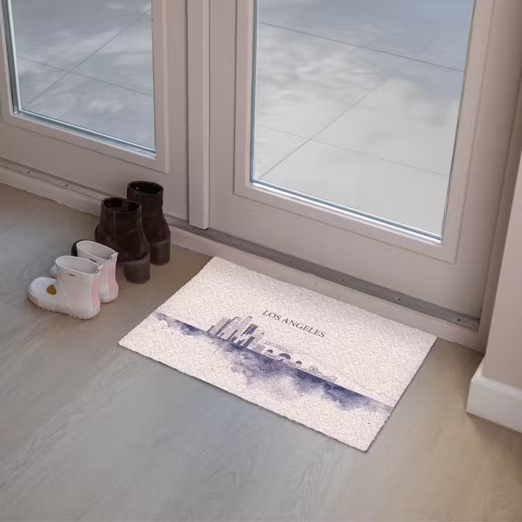 Deurmat - Los Angeles - Skyline - Architectuur - Aquarel - Blauw — 8