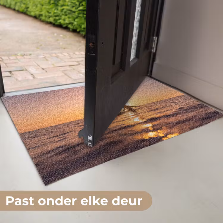 Deurmat - Persoon - Surfen - Zonsondergang - Zee - Oranje — 7