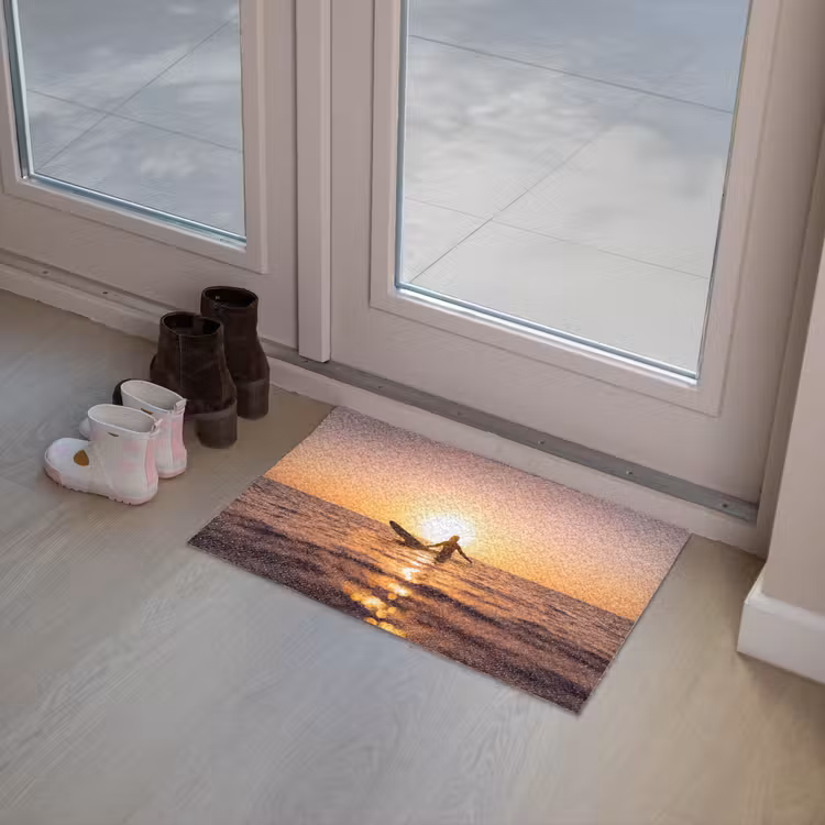 Deurmat - Persoon - Surfen - Zonsondergang - Zee - Oranje — 8