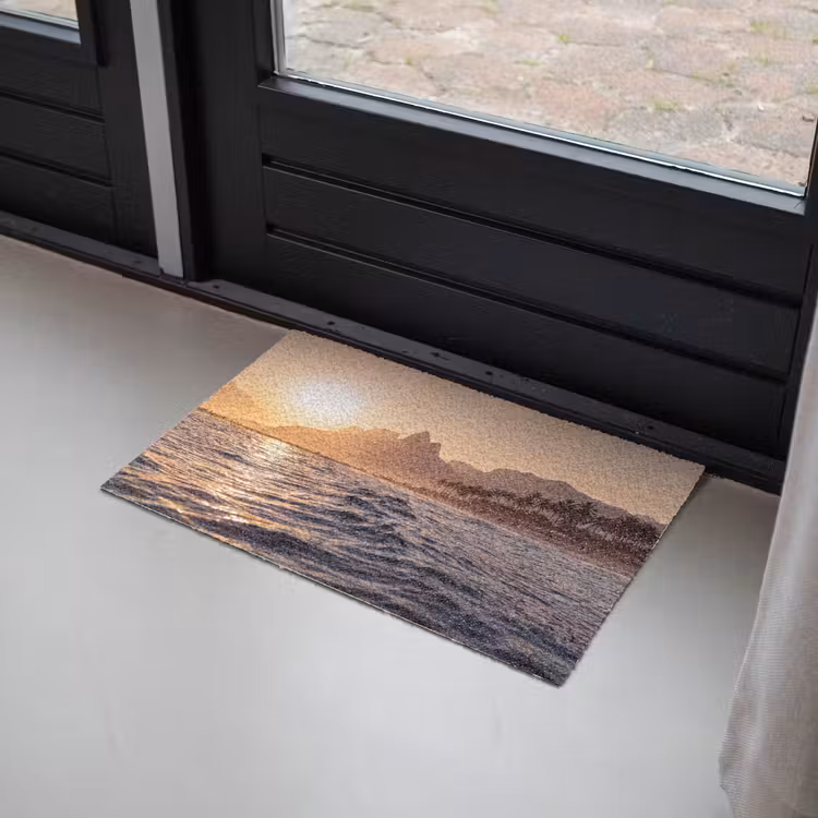 Deurmat - Zee - Golven - Zonsondergang - Kust - Goud — 2