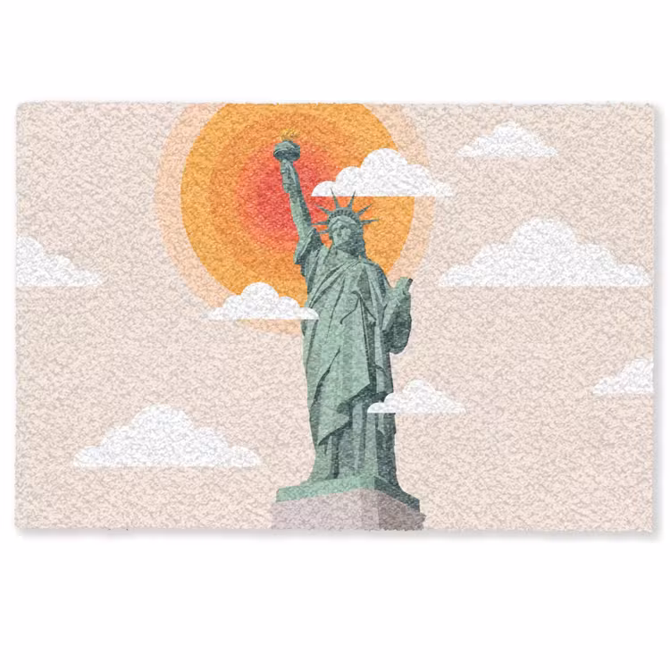 Deurmat - Vrijheidsbeeld - New York - Zon - Modern — 1