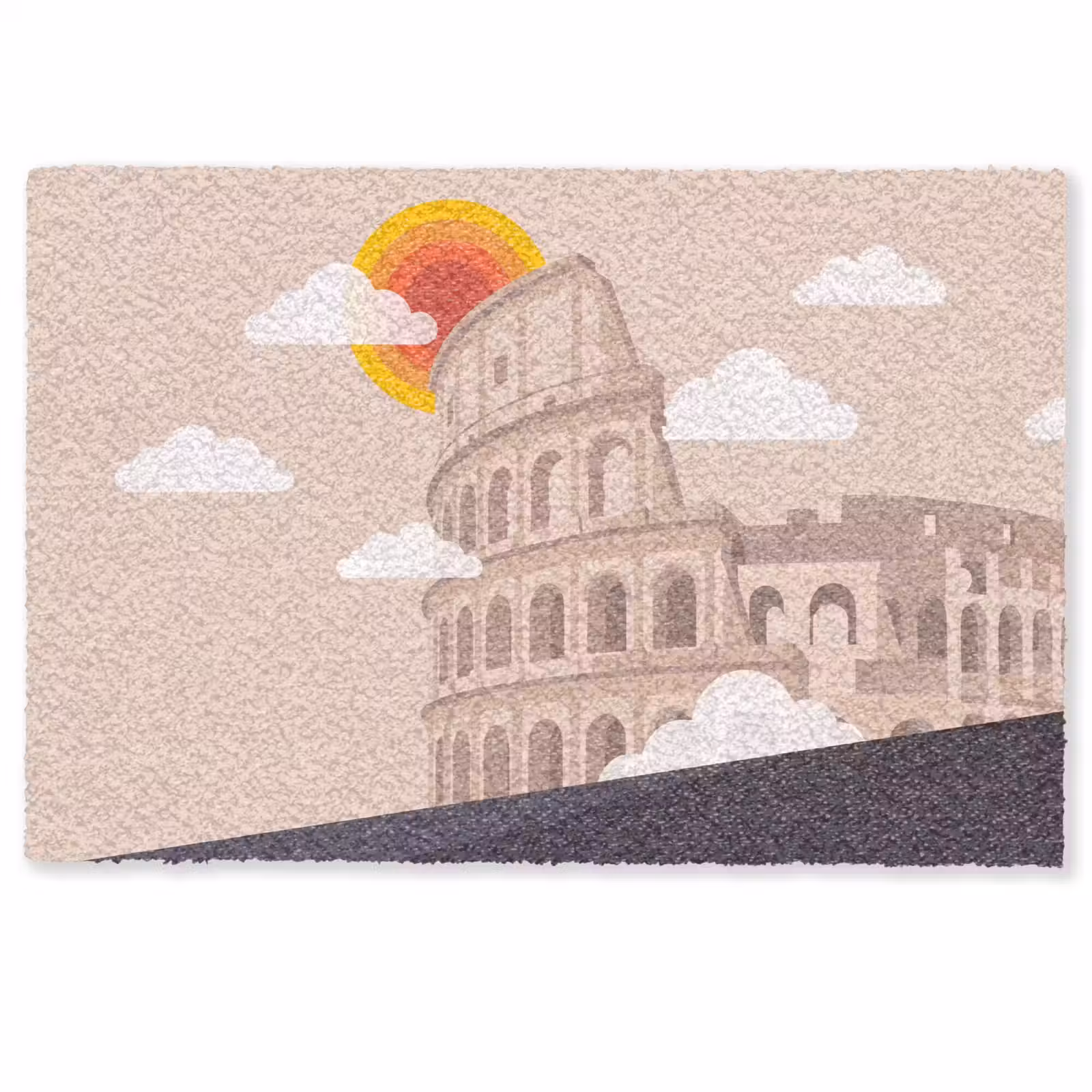 Deurmat - Colosseum - Zonsopgang - Rome - Architectuur - Beige — 1