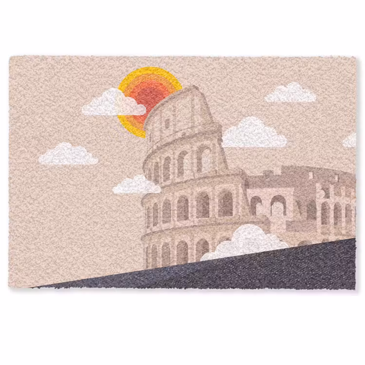 Deurmat - Colosseum - Zonsopgang - Rome - Architectuur - Beige — 1