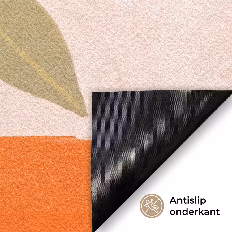 Deurmat - Bloemen - Vaas - Abstract - Paars - Oranje — 6