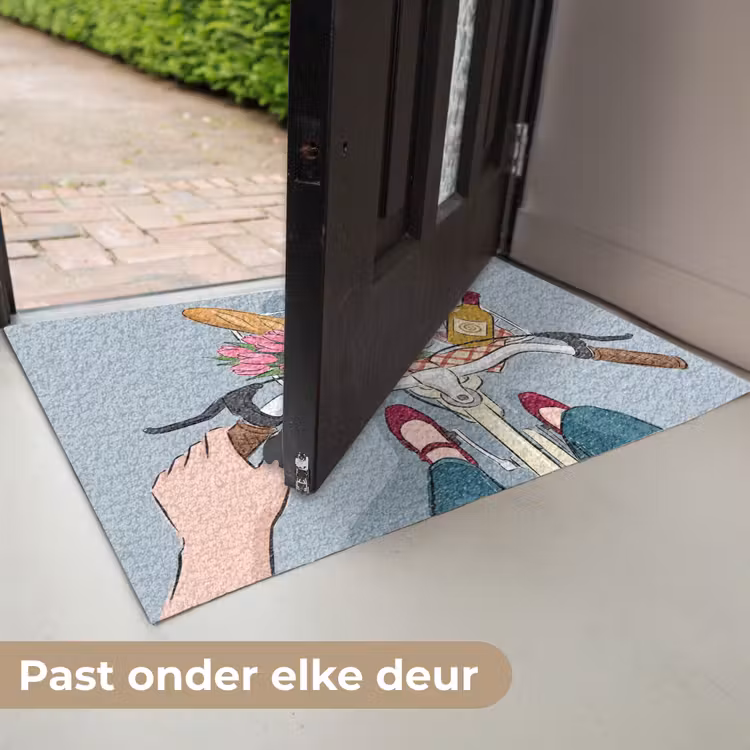 Deurmat - Fiets - Picknick - Zomer - Illustratie — 7