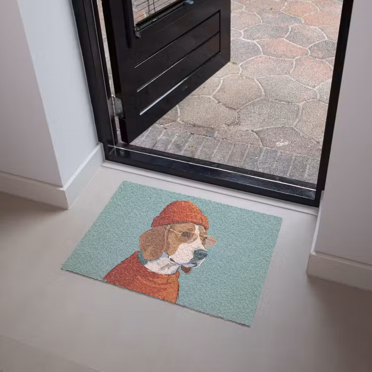 Deurmat - Hond - Beanie - Zonnebril - Dieren - Modern — 4