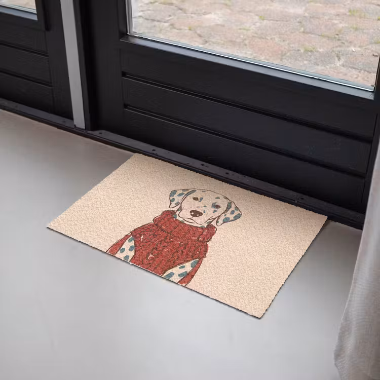 Deurmat - Hond - Trui - Winter - Dieren - Rood — 2