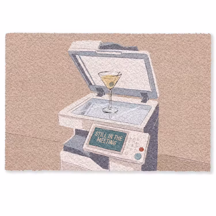 Deurmat - Kantoor - Drank - Humor - Illustratie — 1