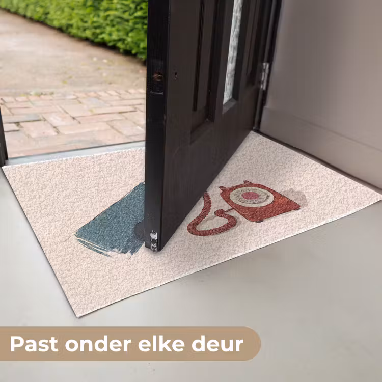 Deurmat - Telefoon - Hand - Vintage - Communicatie - Rood — 7