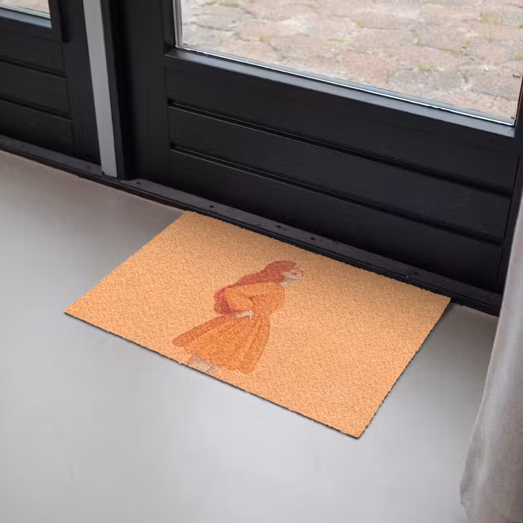 Deurmat - Vrouw - Profiel - Mensen - Modern - Oranje — 2