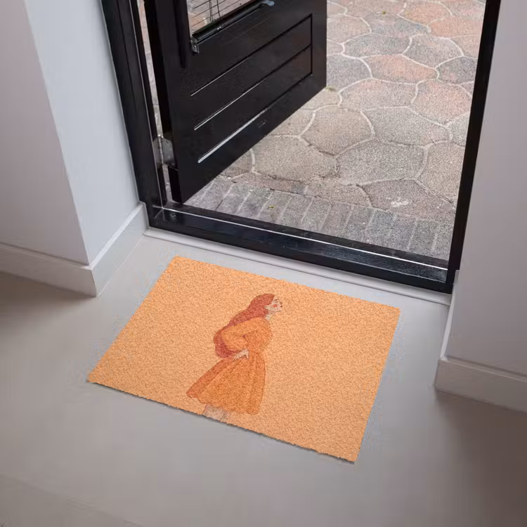 Deurmat - Vrouw - Profiel - Mensen - Modern - Oranje — 4