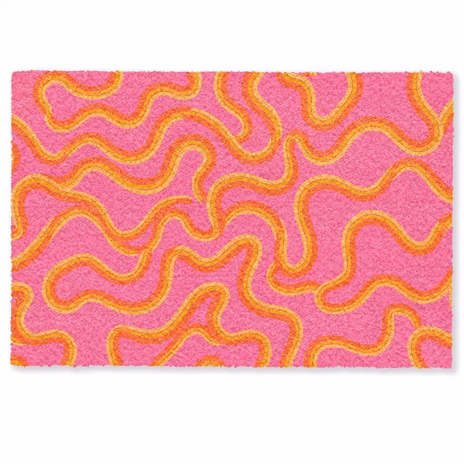Deurmat - Abstract - Golvende lijnen - Modern - Kleurrijk — 1