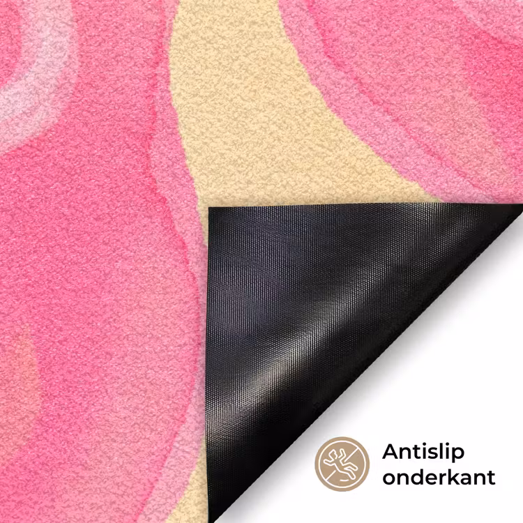 Deurmat - Abstract - Aquarel - Organisch - Oranje - Roze — 6