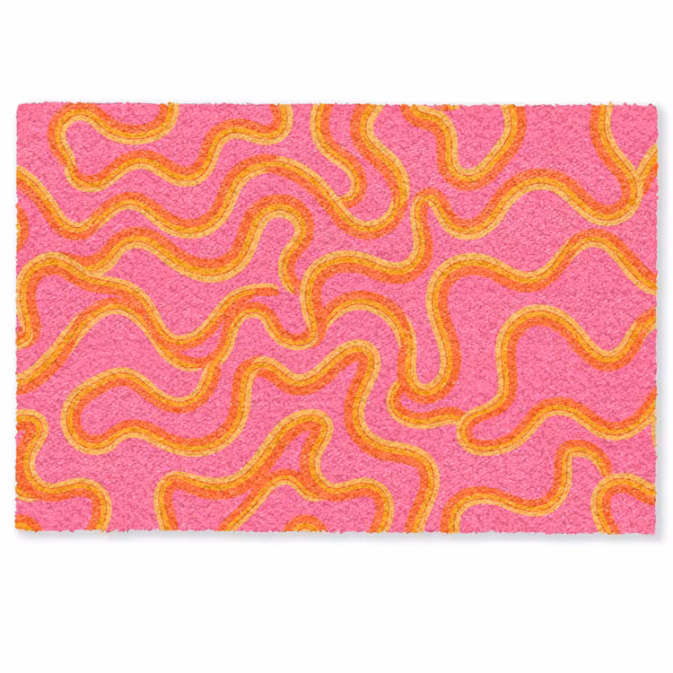 Deurmat - Abstract - Golvende lijnen - Modern - Kleurrijk — 1