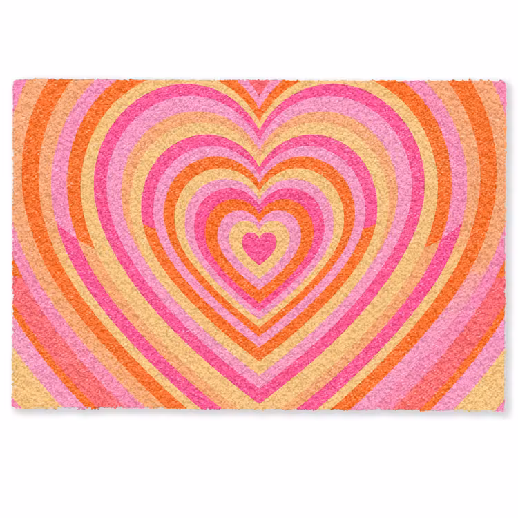Deurmat - Hart - Concentrisch - Abstract - Liefde - Kleurrijk — 1