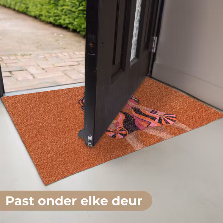 Deurmat - Mensen - Duo - Mode - Illustratie - Kleurrijk — 7