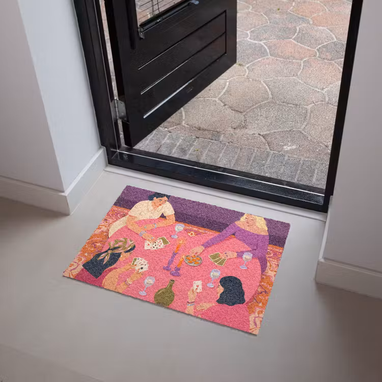 Deurmat - Mensen - Kaartspel - Interieur - Modern - Kleurrijk — 4