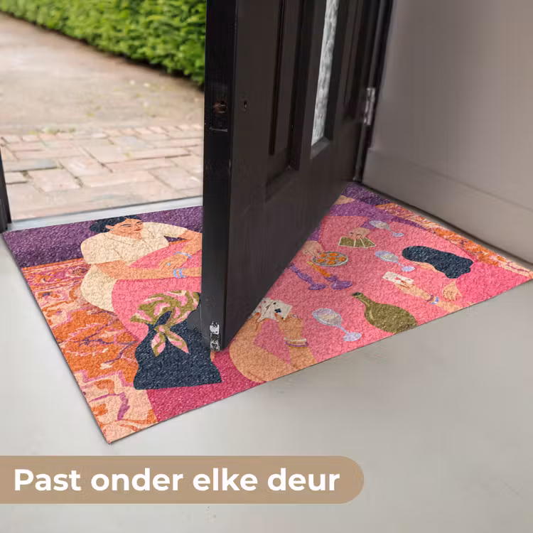Deurmat - Mensen - Kaartspel - Interieur - Modern - Kleurrijk — 7
