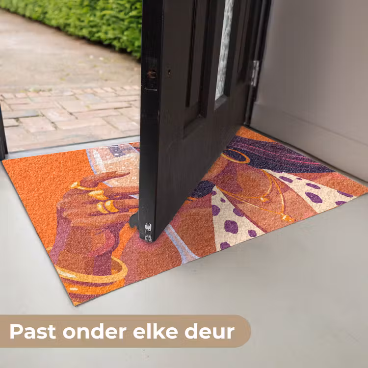 Deurmat - Vrouw - Champagne - Feest - Modern - Oranje — 7