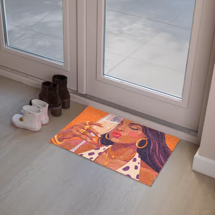 Deurmat - Vrouw - Champagne - Feest - Modern - Oranje — 8