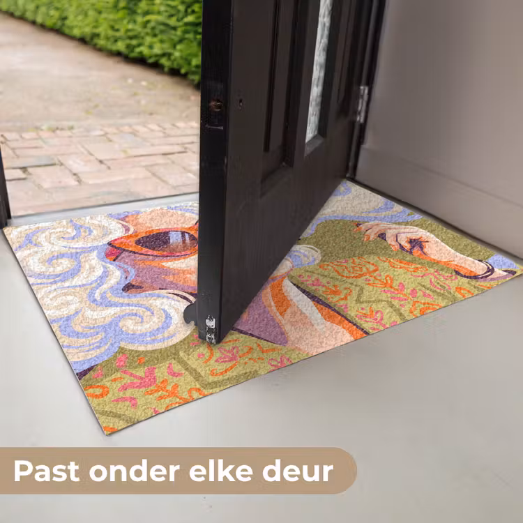 Deurmat - Vrouw - Zonnebril - Portret - Modern - Kleurrijk — 7