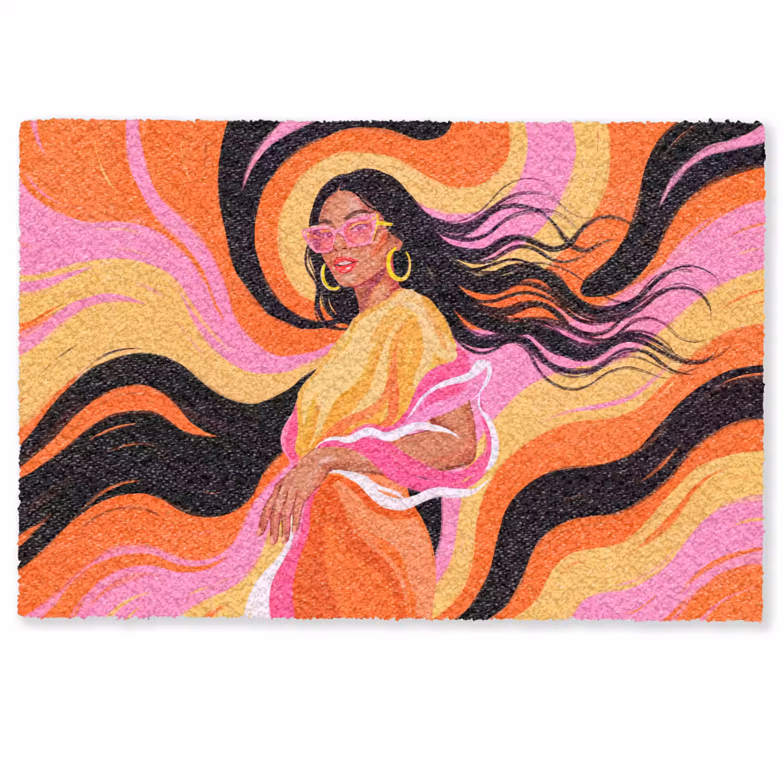 Deurmat - Vrouw - Zonnebril - Abstract - Kleurrijk — 1