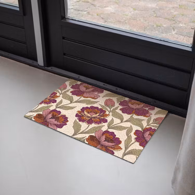 Deurmat - Bloemen - Patroon - Natuur - Modern - Paars — 2