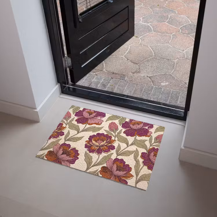 Deurmat - Bloemen - Patroon - Natuur - Modern - Paars — 4
