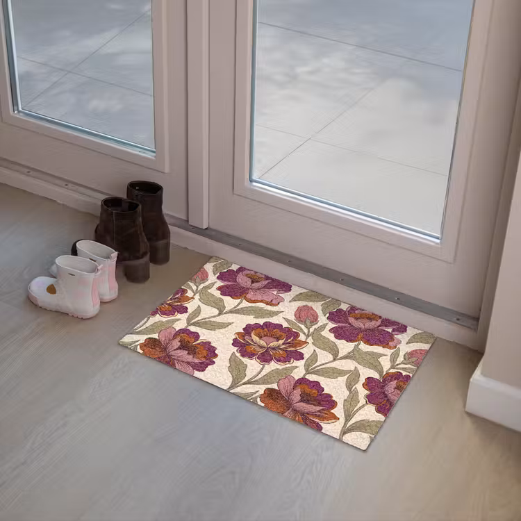Deurmat - Bloemen - Patroon - Natuur - Modern - Paars — 8